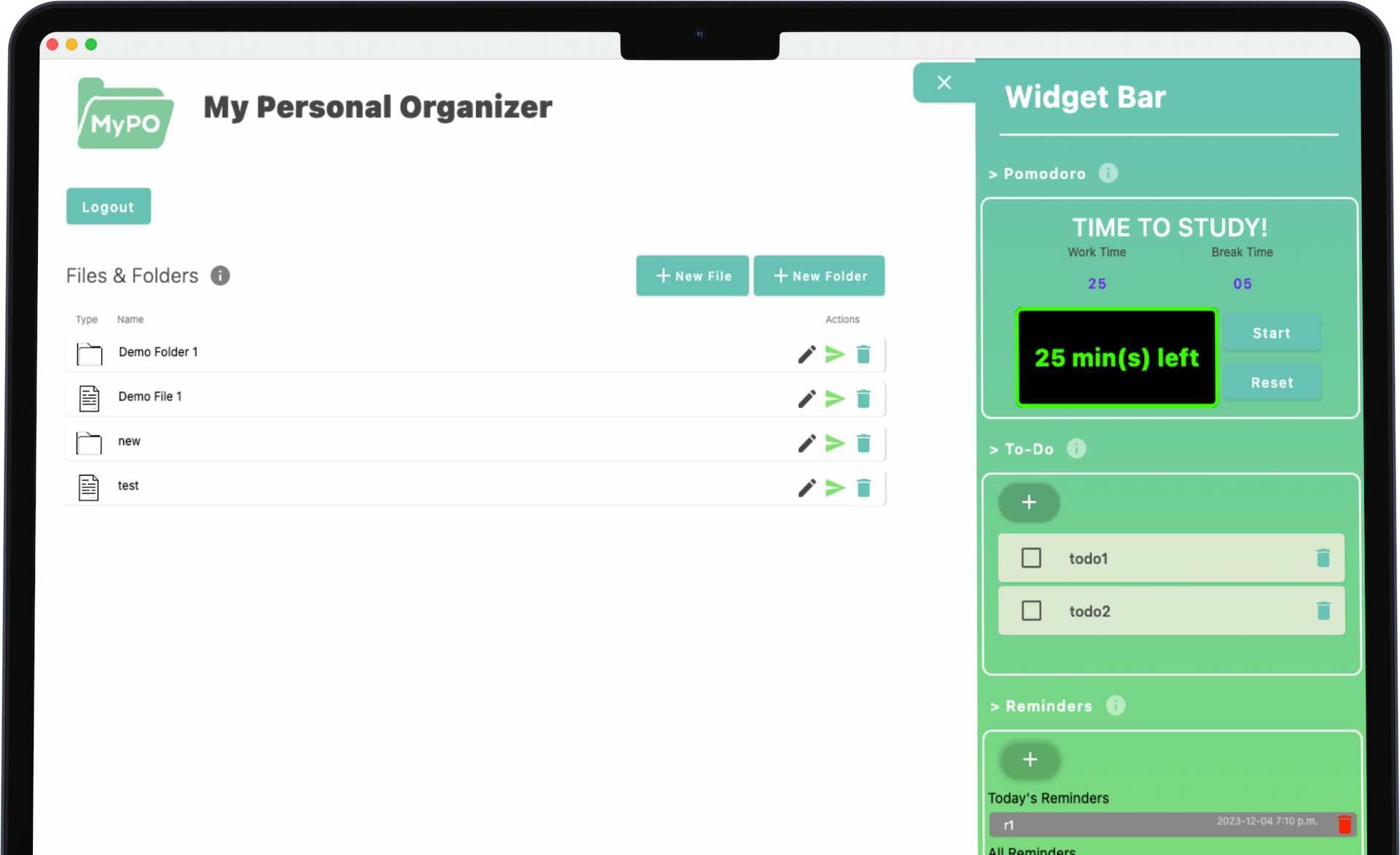 Personal Organizer